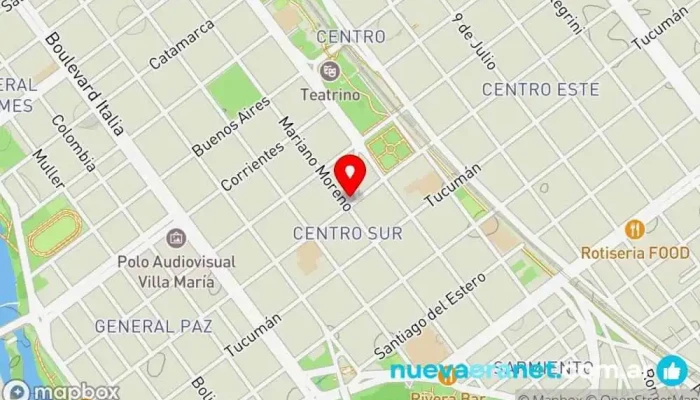 mapa de El Caserito Panadería en Villa María