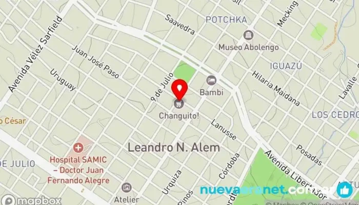 mapa de El Changuito SRL 1 - Supermercado Supermercado en Leandro N. Alem