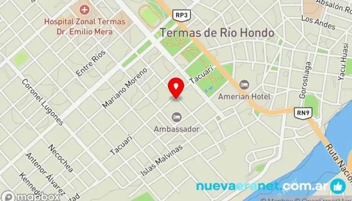 mapa de El Descanso Apart-Hotel Hotel en Termas de Río Hondo