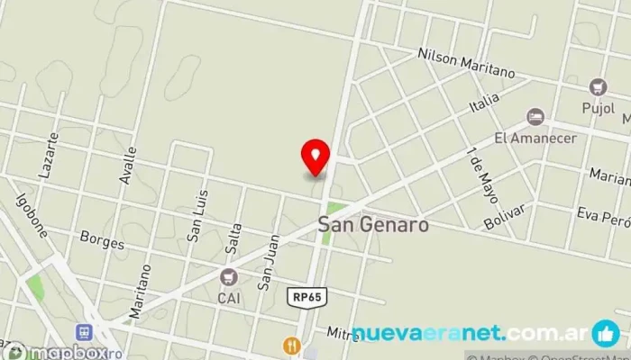 mapa de EL GARETE Tienda de artículos de pesca en San Genaro
