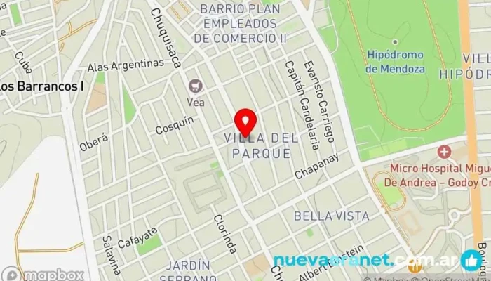 mapa de El Molino Panadería en Godoy Cruz