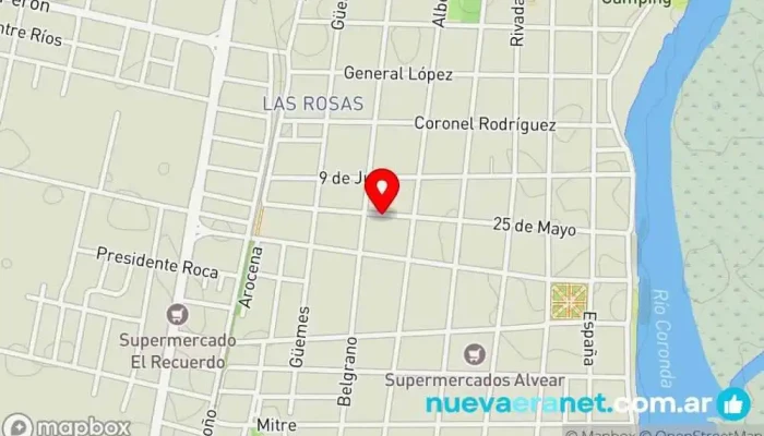 mapa de EL MOLINO PANADERIA Panadería en Coronda