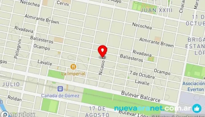 mapa de El nuevo ALMACEN de sabores Cafetería en Cañada de Gomez