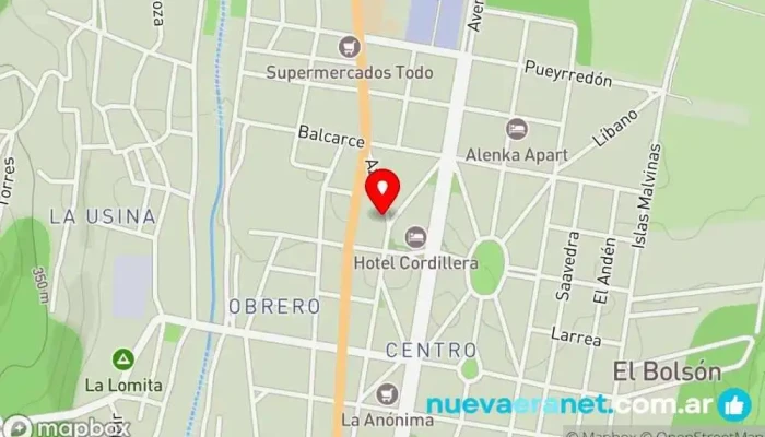 mapa de El Obrador Bolsón - Pan en tiempo real Panadería en El Bolsón