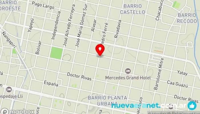 mapa de El Paragua Panaderia Panadería en Mercedes
