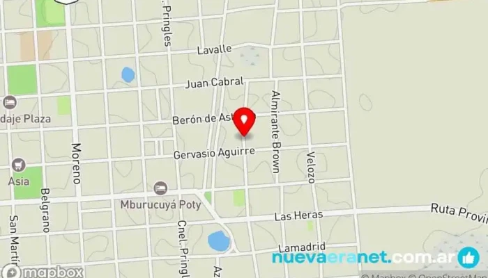 mapa de El remanso Casa rural en Mburucuyá