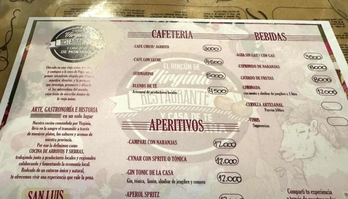 El Rincon De Virginia -  Carta - Merlo