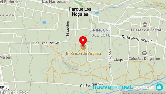 mapa de El Rincon De Virginia Restaurante, Cafetería en Merlo