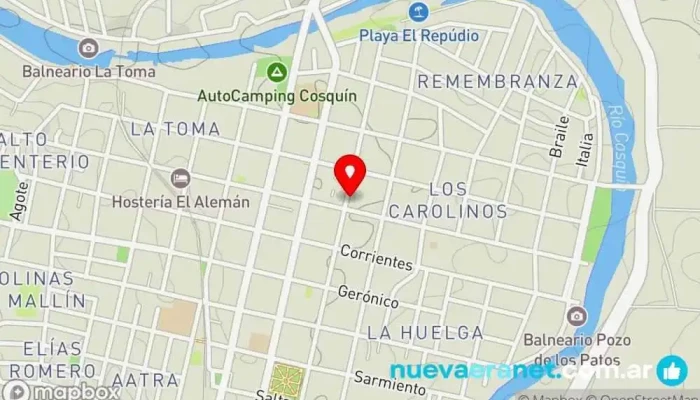 mapa de El Sabor de lo Casero Pastelería en Cosquín