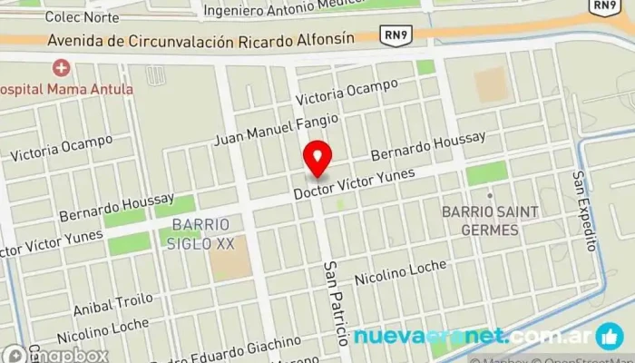 mapa de El Shaddai panaderia, pasteleria y fiambreria Panadería en Santiago del Estero