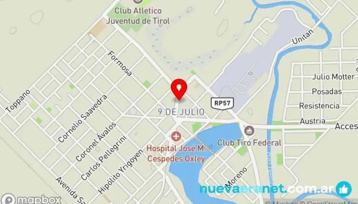 mapa de El tambo Panadería en Puerto Tirol