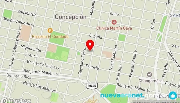 mapa de El Tortero del Barrio Pastelería, Cafetería en Concepción