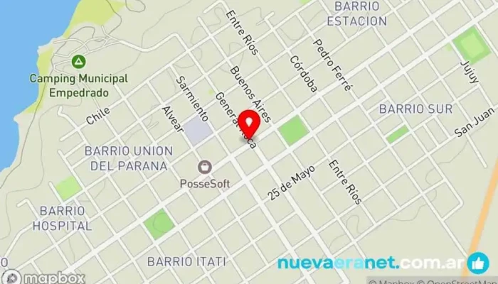 mapa de El Turco Panadería en Empedrado