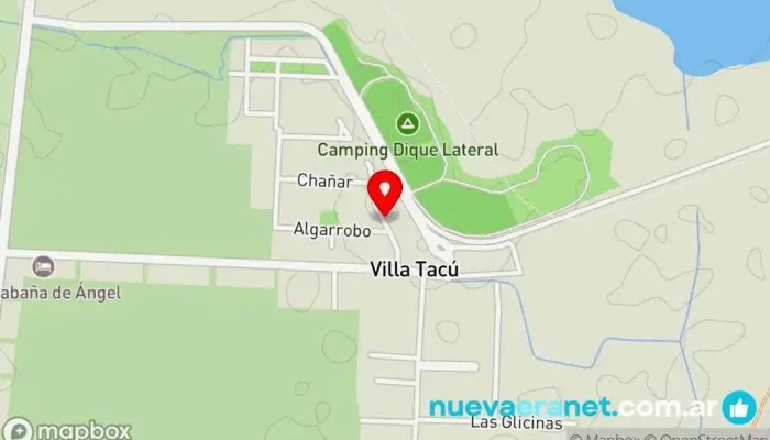 mapa de Encuentro -Casa de Campo- Cabaña de montaña en Villa Tacú