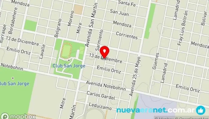 mapa de Entre Masas Panadería en San Jorge