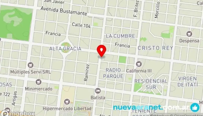 mapa de Entre Migas Panadería en Posadas
