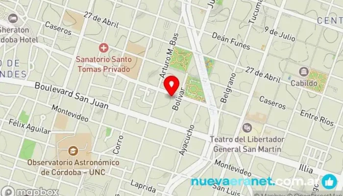 mapa de Ernesto Octavio Podesta Casa de subastas en Córdoba