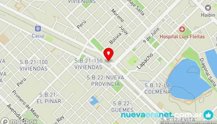 mapa de Establecimiento Martínez Panaderia Panadería en Fontana