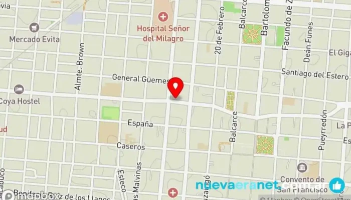 mapa de ESTABLECIMIENTO MODELO VIRGEN DEL VALLE SA Panadería en Salta