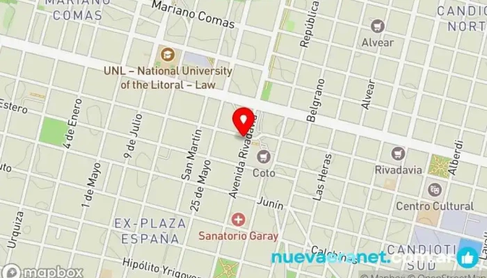 mapa de Estación Matilde Snack bar, Panadería, Cafetería en Santa Fe de la Vera Cruz