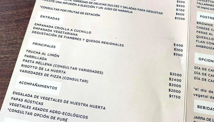 Estancia Candonga -  Carta - El Manzano