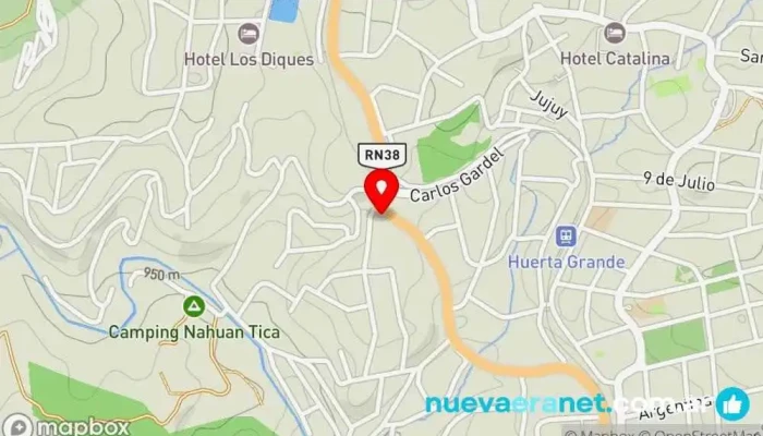 mapa de Estancia Casa Pueblo Alojamiento en Huerta Grande