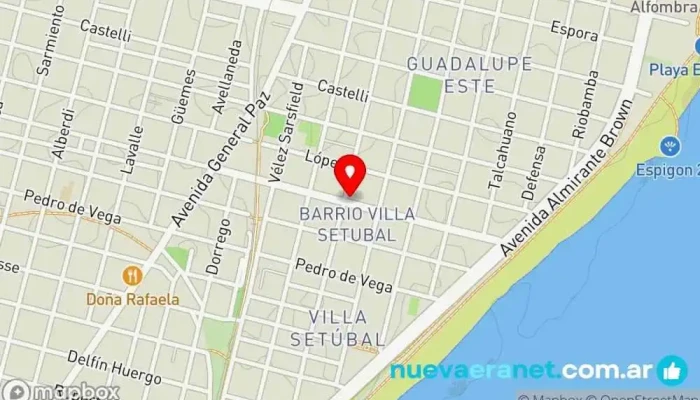 mapa de Fabrica de Pastas Frescas Cassanello y Panadería Panadería en Santa Fe de la Vera Cruz