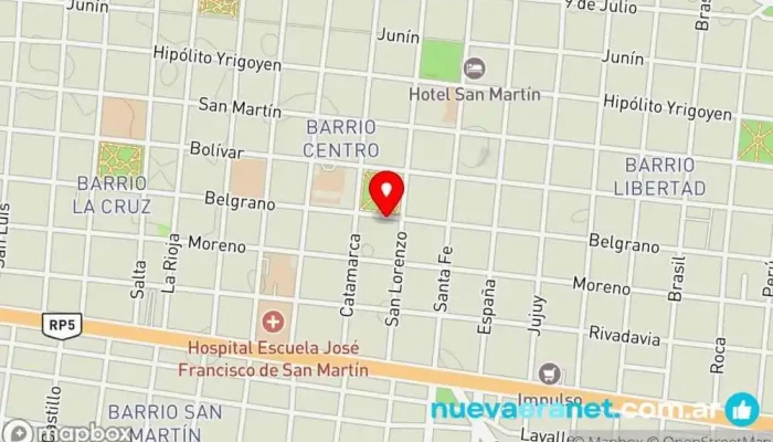 mapa de Fabrica de Tortas AG Pastelería en Corrientes