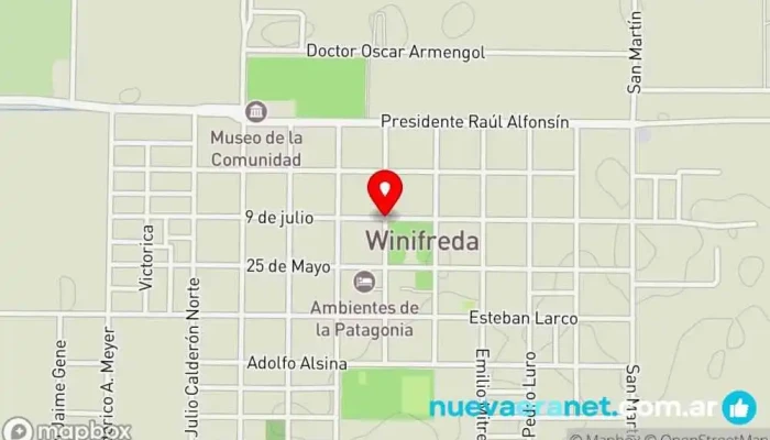 mapa de Feininger Negocios Agro Ganaderos Oficinas de empresa en Winifreda