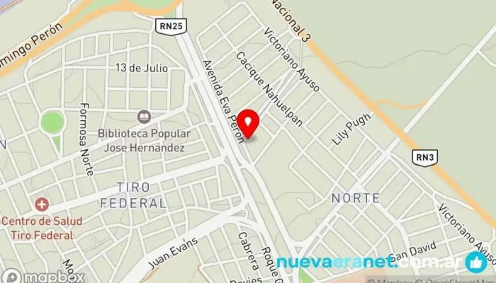 mapa de Ferbrenro Tortas Panadería en Trelew