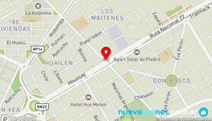 mapa de Feria Agro Artesanal Trabum Ruka Feria artesanal, Mercado de productos agrícolas en Zapala