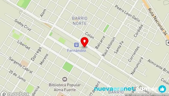 mapa de Fernández  en Fernández