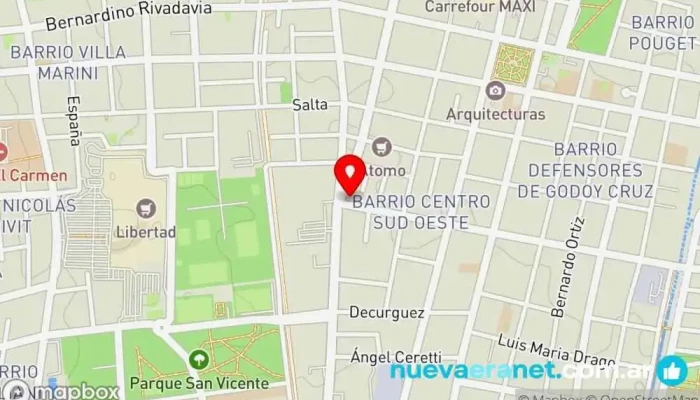 mapa de Ferruccio Soppelsa - Godoy Cruz Heladería, Cafetería, Pastelería en Godoy Cruz