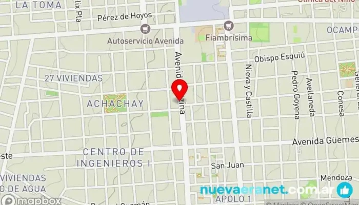 mapa de Flia Panificadora Panadería en San Fernando del Valle de Catamarca
