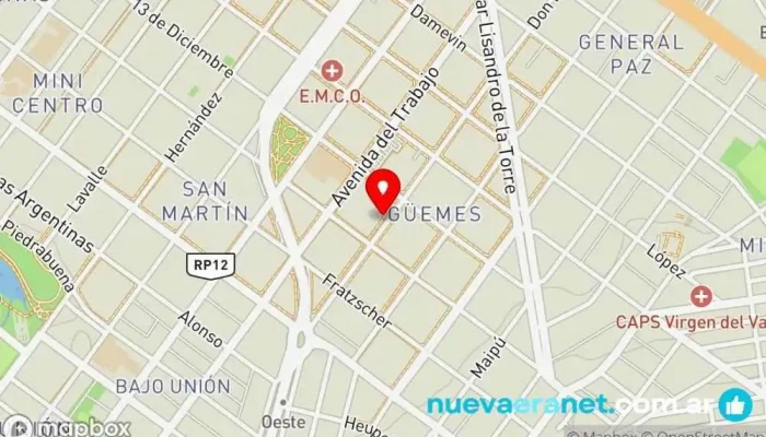 mapa de Flor de pan Panadería en Caleta Olivia