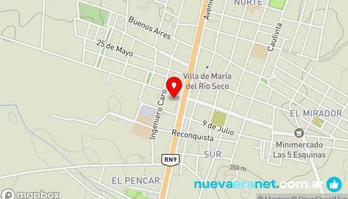 mapa de FONO BUS - VILLA DE MARÍA DE RIO SECO Servicio de transporte en Villa de María