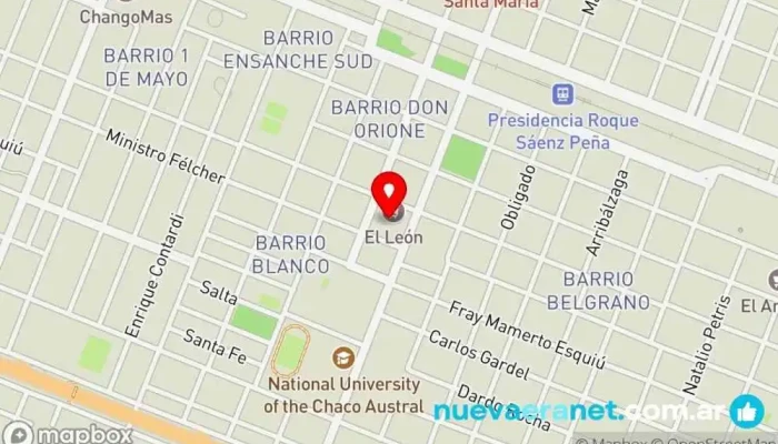 mapa de Funcional León S.A. Supermercado en Sáenz Peña