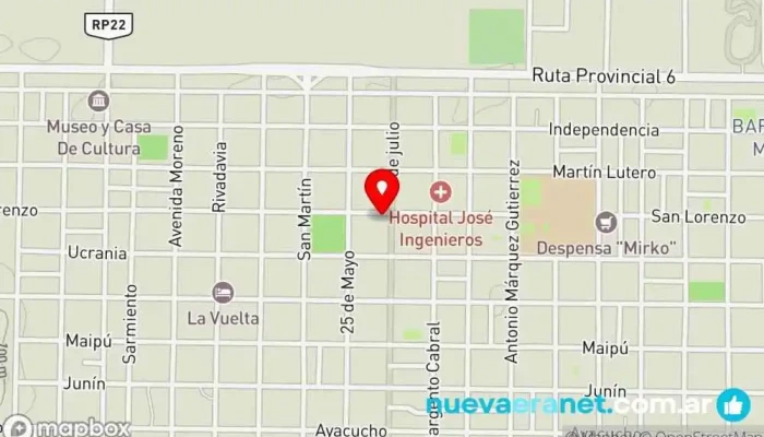 mapa de Funcional San Bernardo Supermercado, Panadería, Carnicería, Quesería, Frutería, Vinoteca en San Bernardo