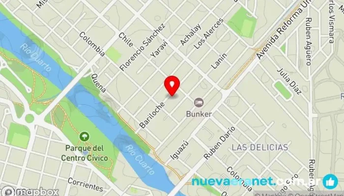 mapa de G y C Libre de gluten Panadería en Río Cuarto