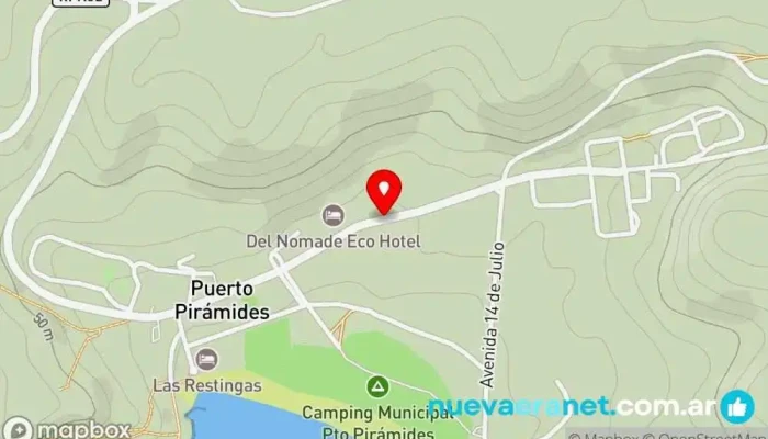 mapa de Gaiman Panadería en Puerto Piramides