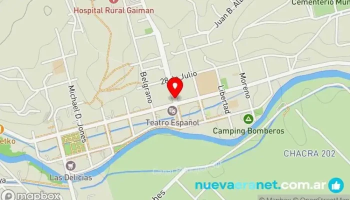 mapa de Gaiman  en Gaiman