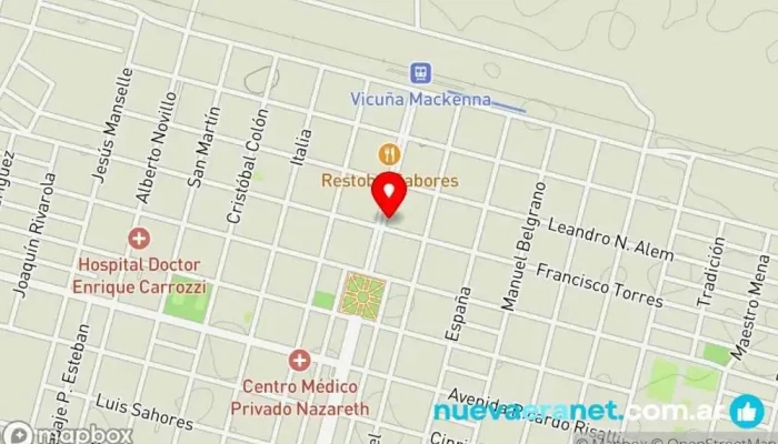 mapa de Ganaderos de Mackenna S.A. Casa de subastas de ganado en Vicuña Mackenna