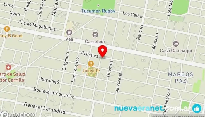 mapa de Garcia Pinto Propiedades Agencia inmobiliaria en Yerba Buena