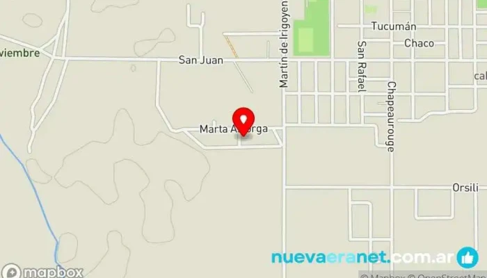 mapa de Gisela Suárez Repostería Pastelería en Gral. Alvear