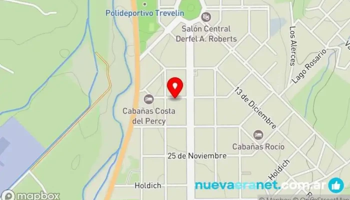 mapa de Gluten free Panadería en Trevelin