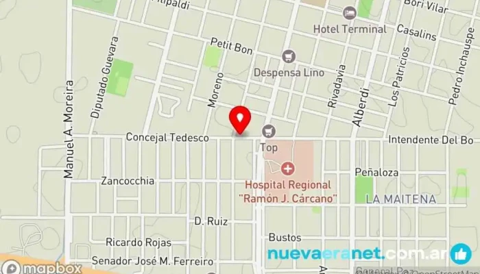 mapa de Gomez Autos Concesionario de automóviles en Laboulaye