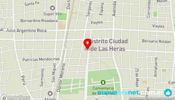 mapa de Grace pasteleria Pastelería en Las Heras