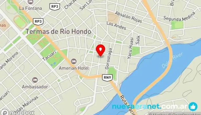 mapa de Grand Shalotel Hotel en Termas de Río Hondo