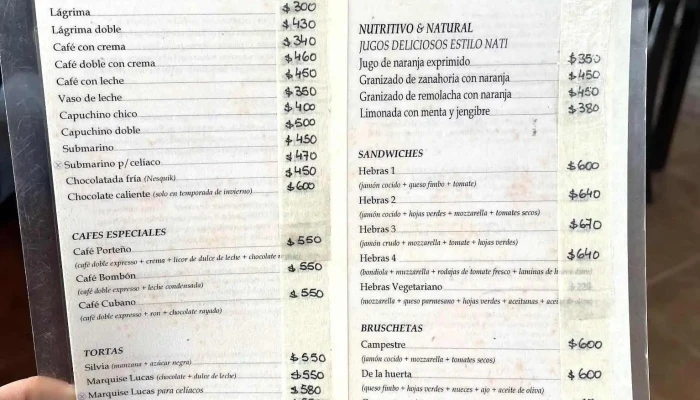 Hebras Casa De Te Carta - Villa Gral. Belgrano