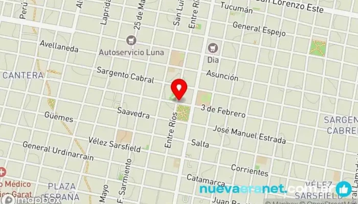 mapa de Heladeria - Confiteria Artesanal Mafalda Tienda de postres en Concordia